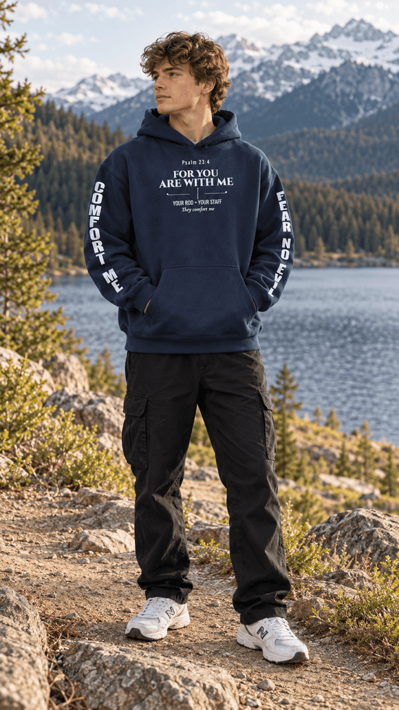 Psalm 23:4 “Fear No Evil” Oversized Hoodie – Dark Edition - Encore2woBlackS