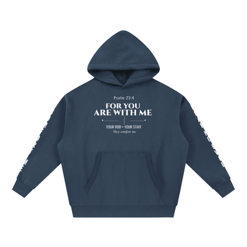 Psalm 23:4 “Fear No Evil” Oversized Hoodie – Dark Edition - Encore2woNavy BlueS