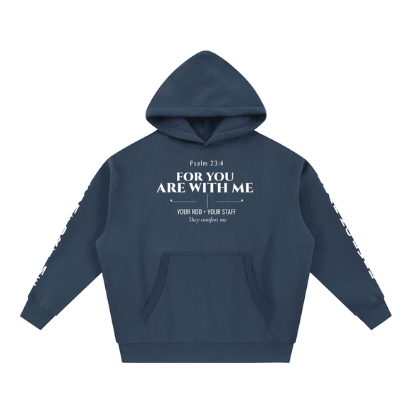 Psalm 23:4 “Fear No Evil” Oversized Hoodie – Dark Edition - Encore2woNavy BlueS
