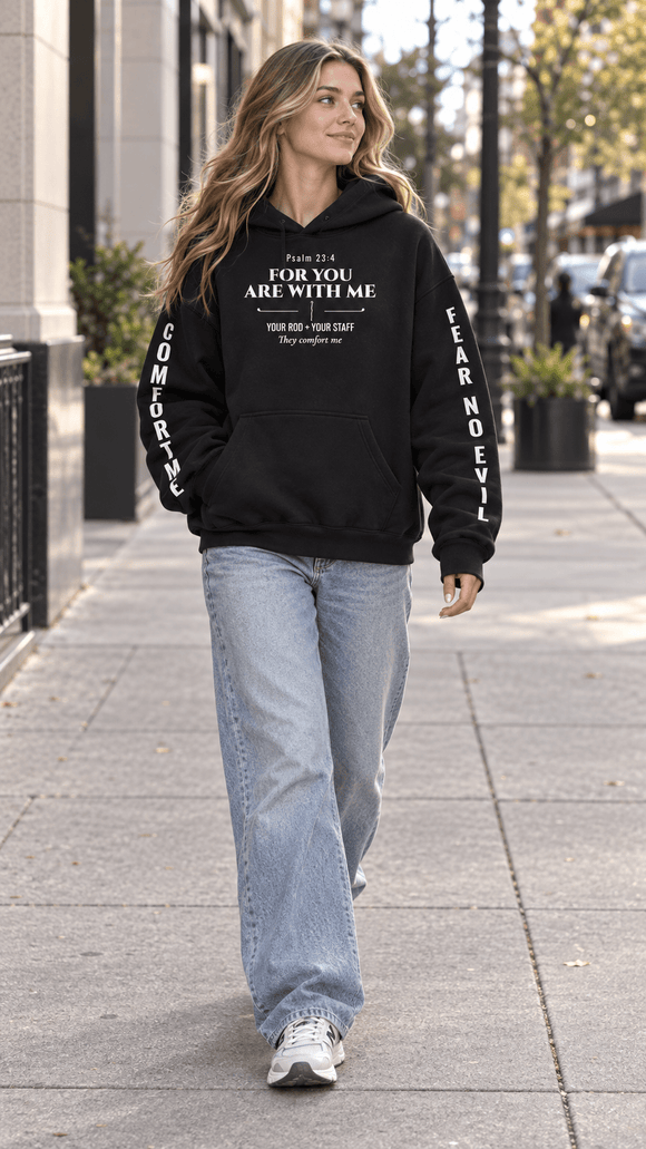 Psalm 23:4 “Fear No Evil” Oversized Hoodie – Dark Edition - Encore2woBlackS