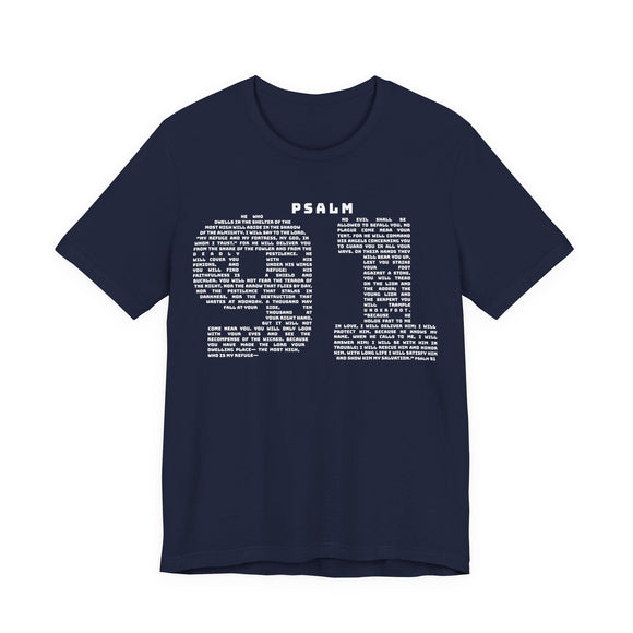 Psalm 91 Full Chapter Scripture Graphic Tee Faith Inspired Shirt - Encore2woRedS