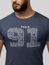 Psalm 91 Full Chapter Scripture Graphic Tee Faith Inspired Shirt - Encore2woNavyS