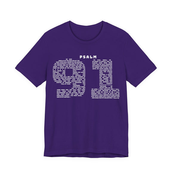 Psalm 91 Full Chapter Scripture Graphic Tee Faith Inspired Shirt - Encore2woRedS