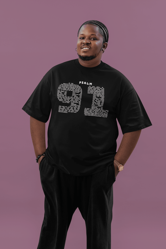 Psalm 91 Full Chapter Scripture Graphic Tee Faith Inspired Shirt - Encore2woRedS