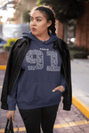 Psalm 91 Scripture Hoodie My Refuge and Fortress Faith Sweatshirt - Encore2woNavyS
