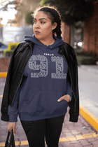 Psalm 91 Scripture Hoodie My Refuge and Fortress Faith Sweatshirt - Encore2woNavyS
