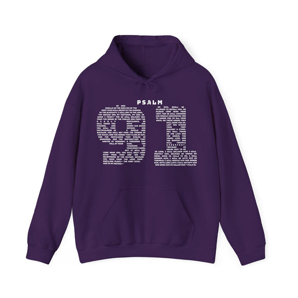 Psalm 91 Scripture Hoodie My Refuge and Fortress Faith Sweatshirt - Encore2woHeliconiaS