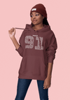 Psalm 91 Scripture Hoodie My Refuge and Fortress Faith Sweatshirt - Encore2woMaroonM
