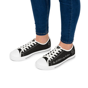 Psalm 91 The Lord Is My Refuge Sneakers Faith Inspired Low Top Shoes - Encore2woUS 5.5White sole