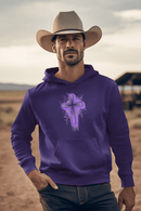 Purple Cross Hoodie Bold Christian Faith Sweatshirt - Encore2woPurpleS