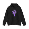 Purple Cross Hoodie Bold Christian Faith Sweatshirt - Encore2woBlackS