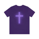 Purple Cross Unisex Short Sleeve Tee - Encore2woTeam PurpleS