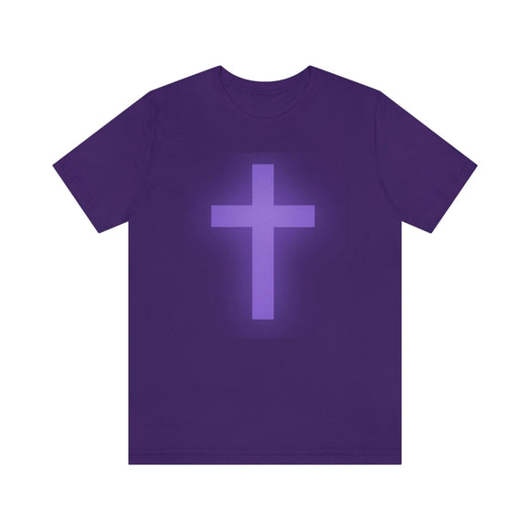 Purple Cross Unisex Short Sleeve Tee - Encore2woTeam PurpleS
