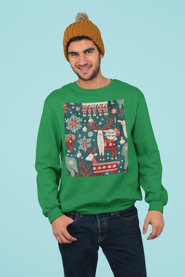 Reindeer 'I'm Not So Ugly' Ugly Christmas Sweater Unisex Heavy Blend™ Sweatshirt - Encore2woSIrish Green