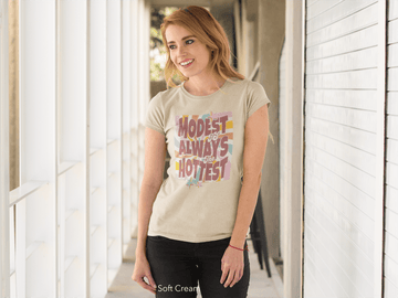 Retro "Modest Is Always the Hottest" Christian T-Shirt - Encore2woSoft CreamS