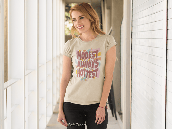 Retro "Modest Is Always the Hottest" Christian T-Shirt - Encore2woSoft CreamS
