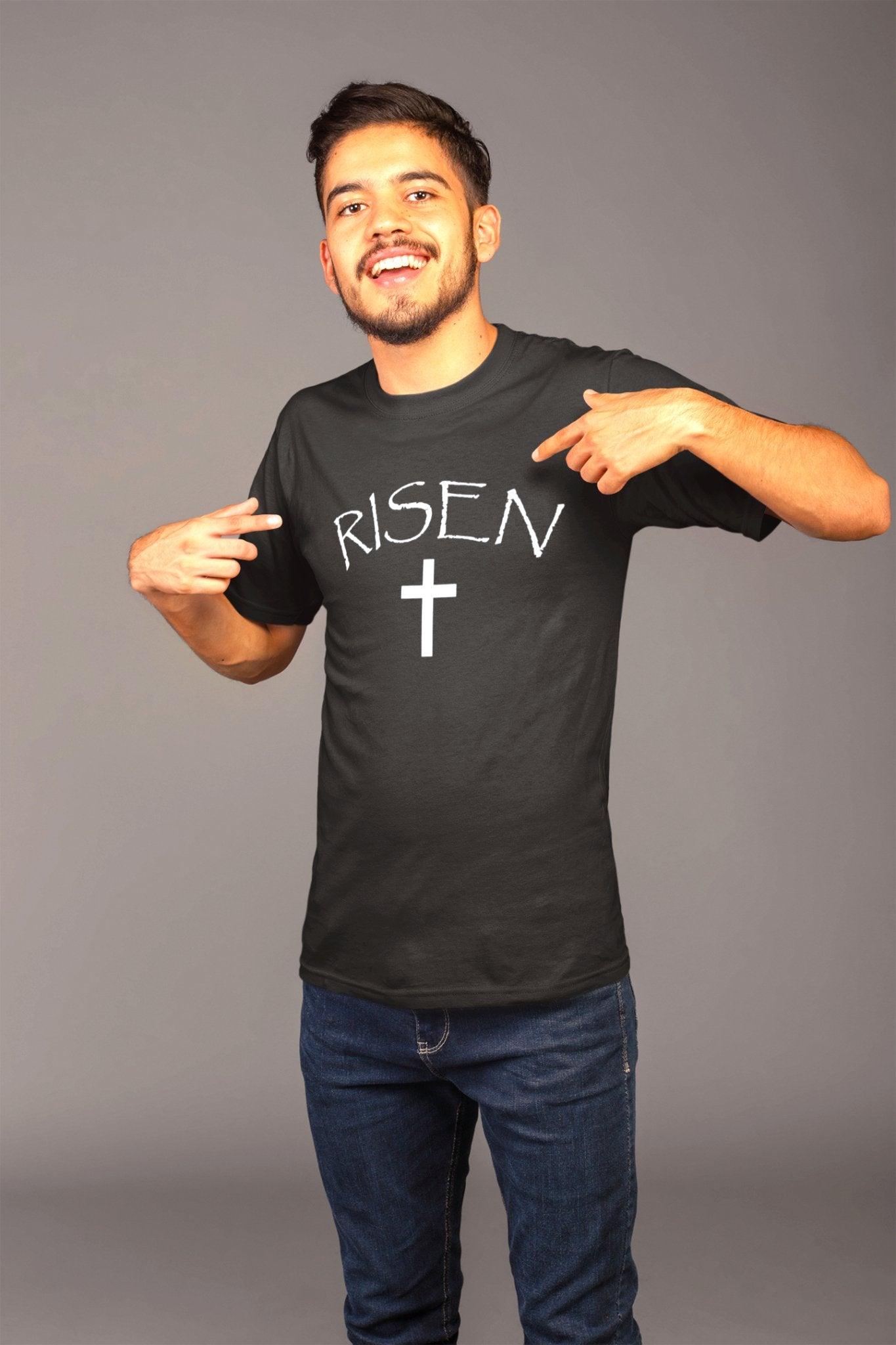 Risen Short - Sleeve Unisex T - Shirt Black - Encore2woXS