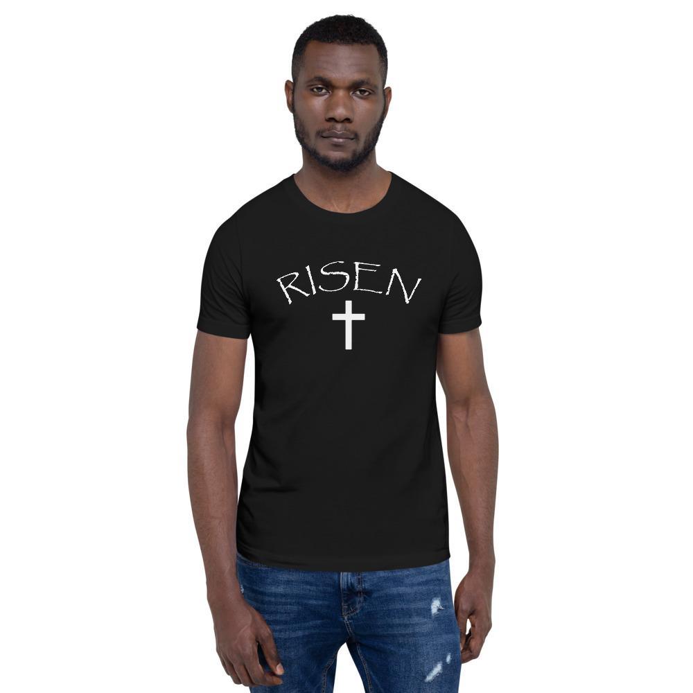 Risen Short - Sleeve Unisex T - Shirt Black - Encore2woXS