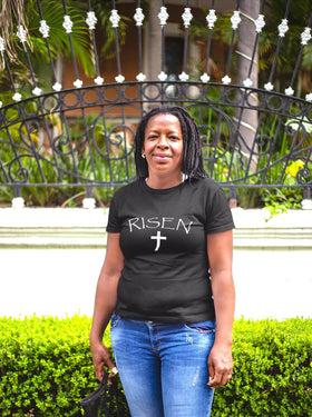 Risen Unisex Short - Sleeve T-Shirt - Black - Encore2woXS