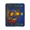 Santa at the Nativity Sherpa Blanket | Christian Christmas Throw - Encore2wo50" × 60"Beige