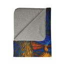 Santa at the Nativity Sherpa Blanket | Christian Christmas Throw - Encore2wo60" × 80"Beige