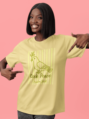 Seek Peace Comfort Colors Dove T-Shirt - Encore2woButterS