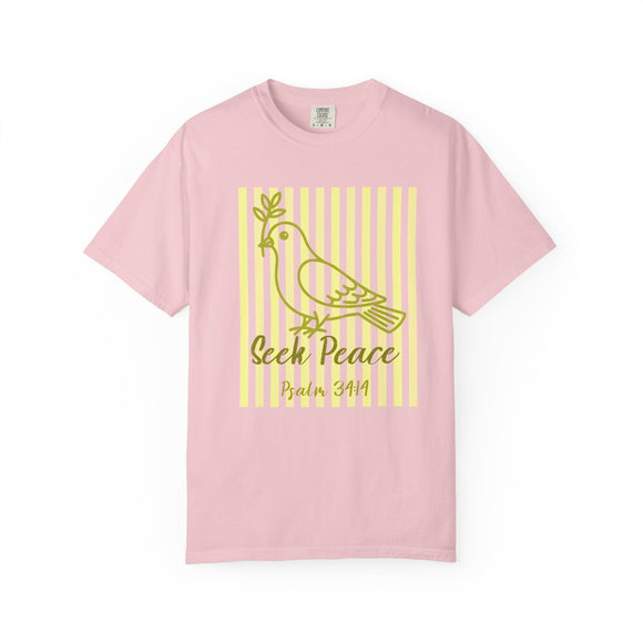 Seek Peace Comfort Colors Dove T-Shirt - Encore2woBlossomS