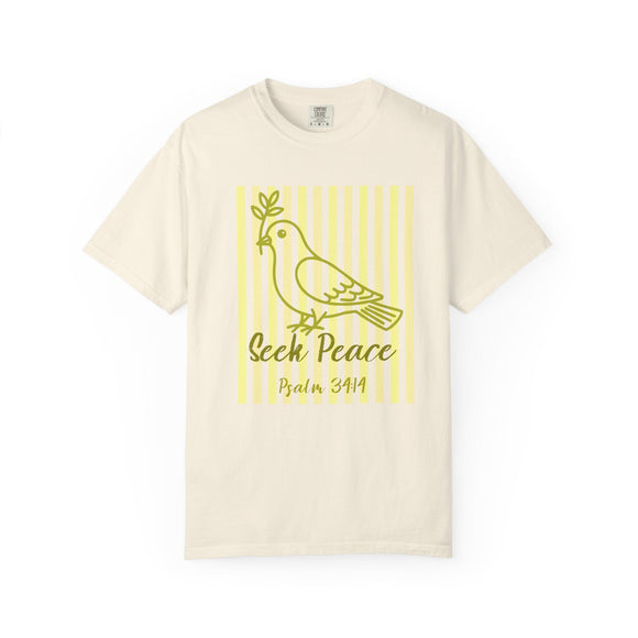 Seek Peace Comfort Colors Dove T-Shirt - Encore2woBlossomS