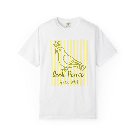 Seek Peace Comfort Colors Dove T-Shirt - Encore2woBlossomS