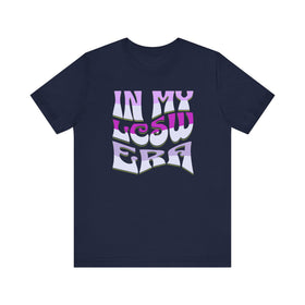 Social Worker In My Era Graphic Tee Trendy Career Appreciation Shirt - Encore2woNavyS