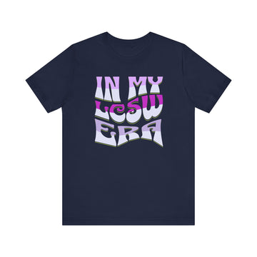 Social Worker In My Era Graphic Tee Trendy Career Appreciation Shirt - Encore2woNavyS