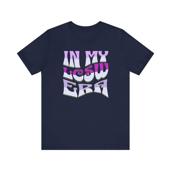 Social Worker In My Era Graphic Tee Trendy Career Appreciation Shirt - Encore2woNavyS
