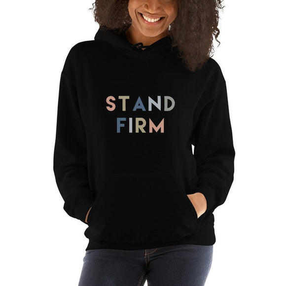 Stand Firm Hoodie | Inspirational Apparel | Christian Clothing - Encore2woBlackS