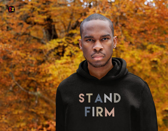 Stand Firm Hoodie | Inspirational Apparel | Christian Clothing - Encore2woBlackS