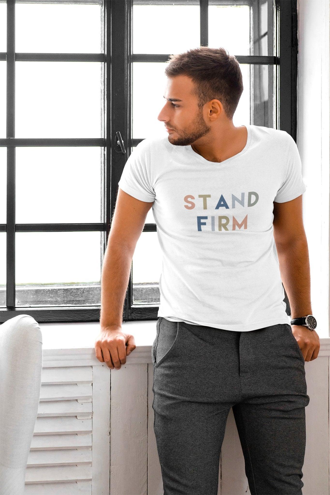 Stand Firm T - Shirt | Inspirational Tee | Christian Clothing - Encore2woBlackXS