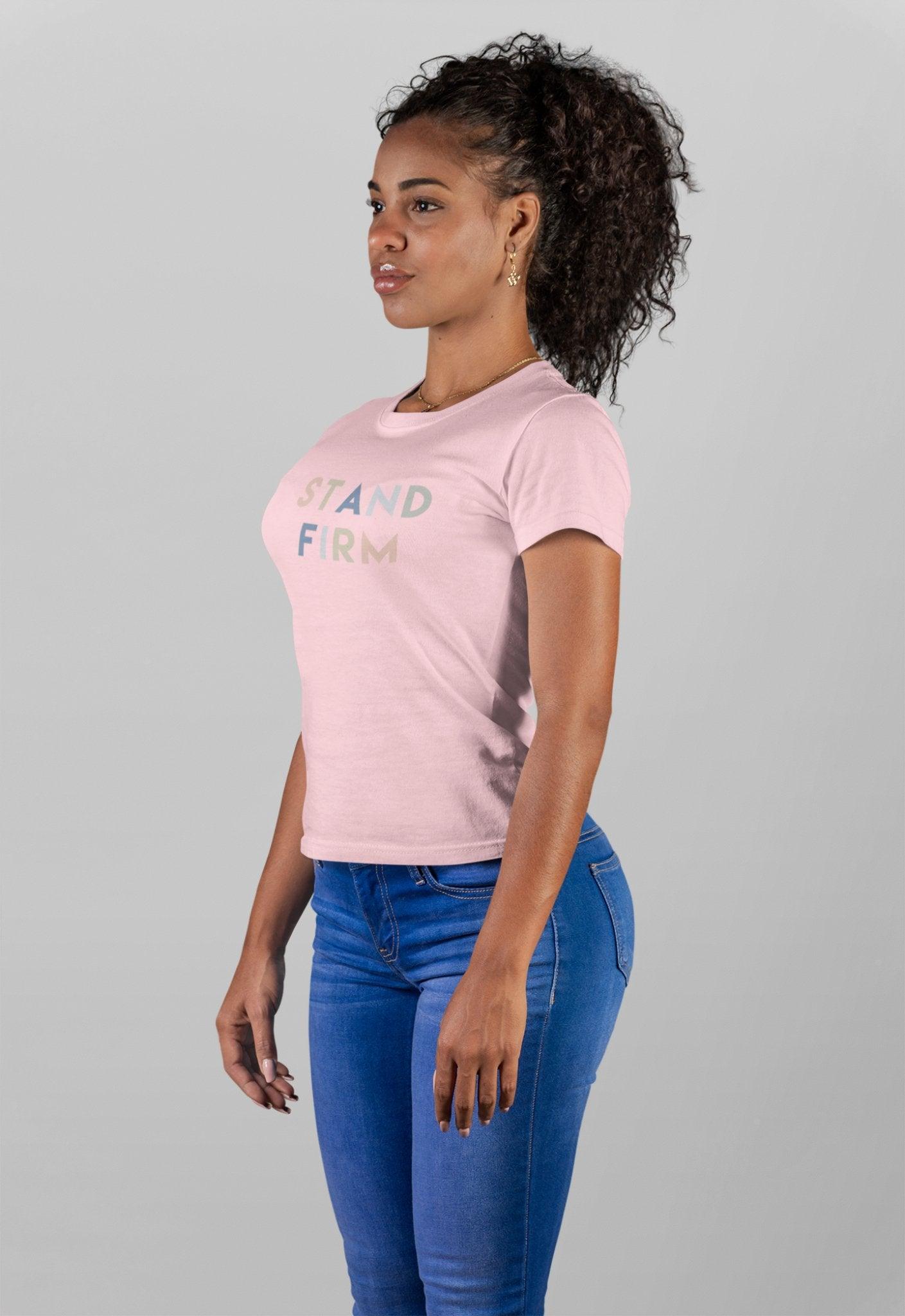 Stand Firm T - Shirt | Inspirational Tee | Christian Clothing - Encore2woNavyXS