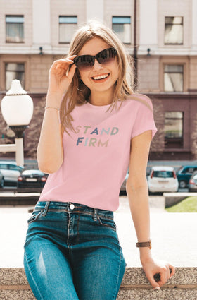 Stand Firm T-Shirt | Inspirational Tee | Christian Clothing - Encore2woPinkS