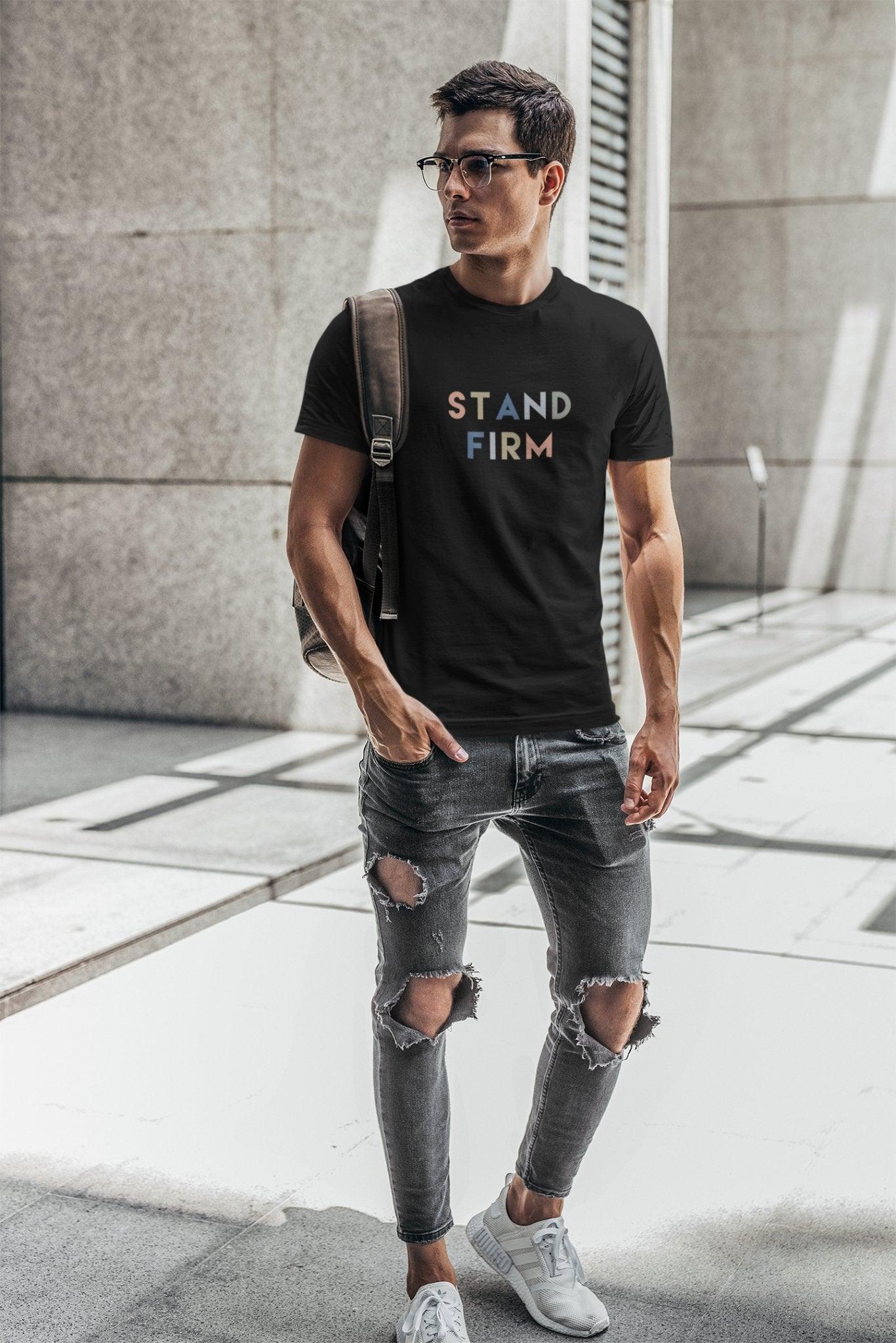 Stand Firm T - Shirt | Inspirational Tee | Christian Clothing - Encore2woPinkS