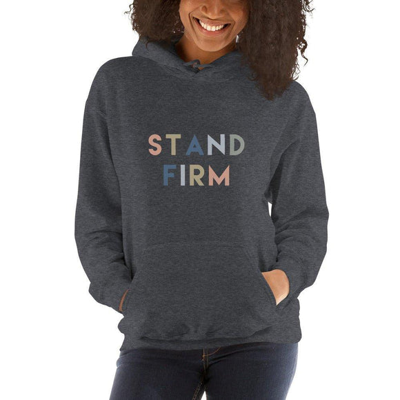 Stand Firm Unisex Hoodie – I Corinthians 16:13 - Encore2woDark HeatherS