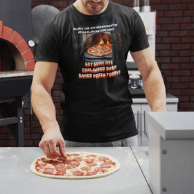 Stylish NYC DPE Pizza Elimination T-Shirt | Coal Oven | Wood Oven | Pizza Ban | Free Shipping - Encore2woBlackS