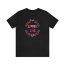 Summer Love T-Shirt with Flowers Floral Print Tee Vibrant and Romantic Shirt - Encore2woBlackS