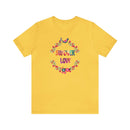 Summer Love T-Shirt with Flowers Floral Print Tee Vibrant and Romantic Shirt - Encore2woYellowS