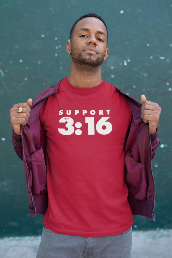 Support 3:16 (John) T-Shirt - Encore2woRedXS