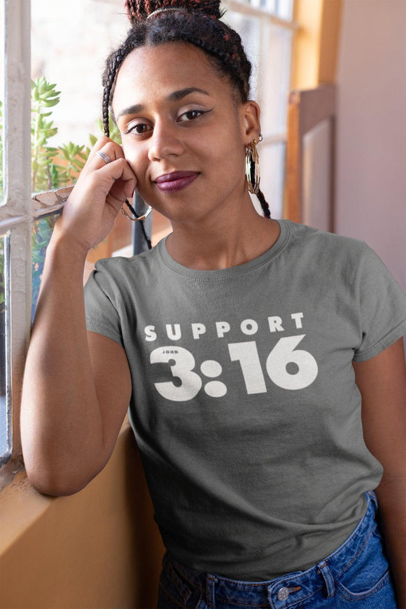 Support 3:16 (John) T-Shirt - Encore2woRedXS