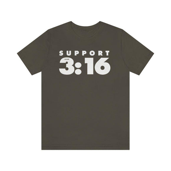 Support 3:16 (John) T-Shirt - Encore2woArmyXS