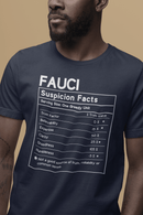 Suspicion Facts Nutrition Label Fauci Tee - Encore2woNavyS