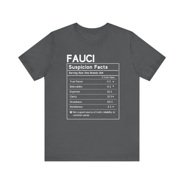 Suspicion Facts Nutrition Label Fauci Tee - Encore2woAsphaltS