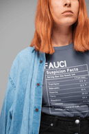 Suspicion Facts Nutrition Label Fauci Tee - Encore2woNavyS