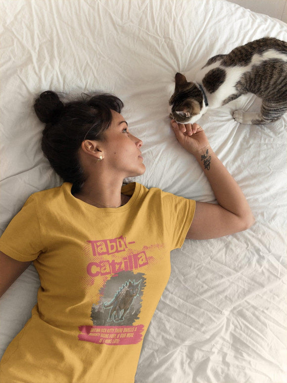 TabbyCatZilla Funny, based on God - Zilla Character T-Shirt - Encore2woWhiteS