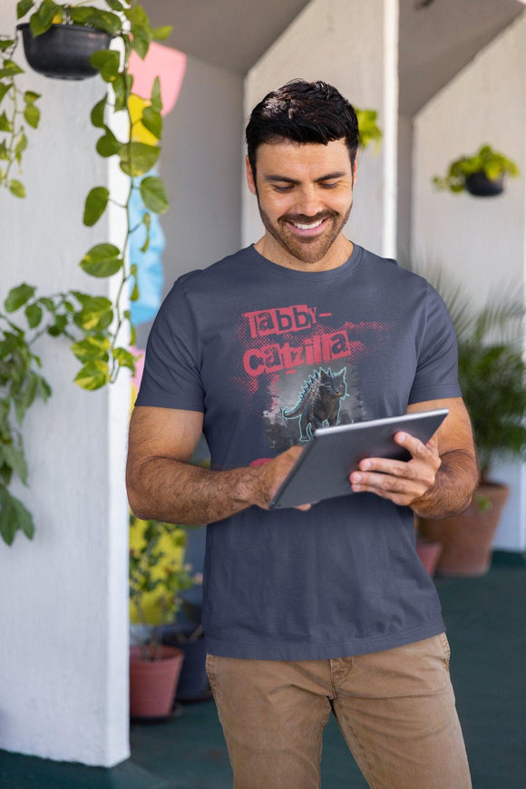 TabbyCatZilla Funny, based on God - Zilla Character T-Shirt - Encore2woWhiteS